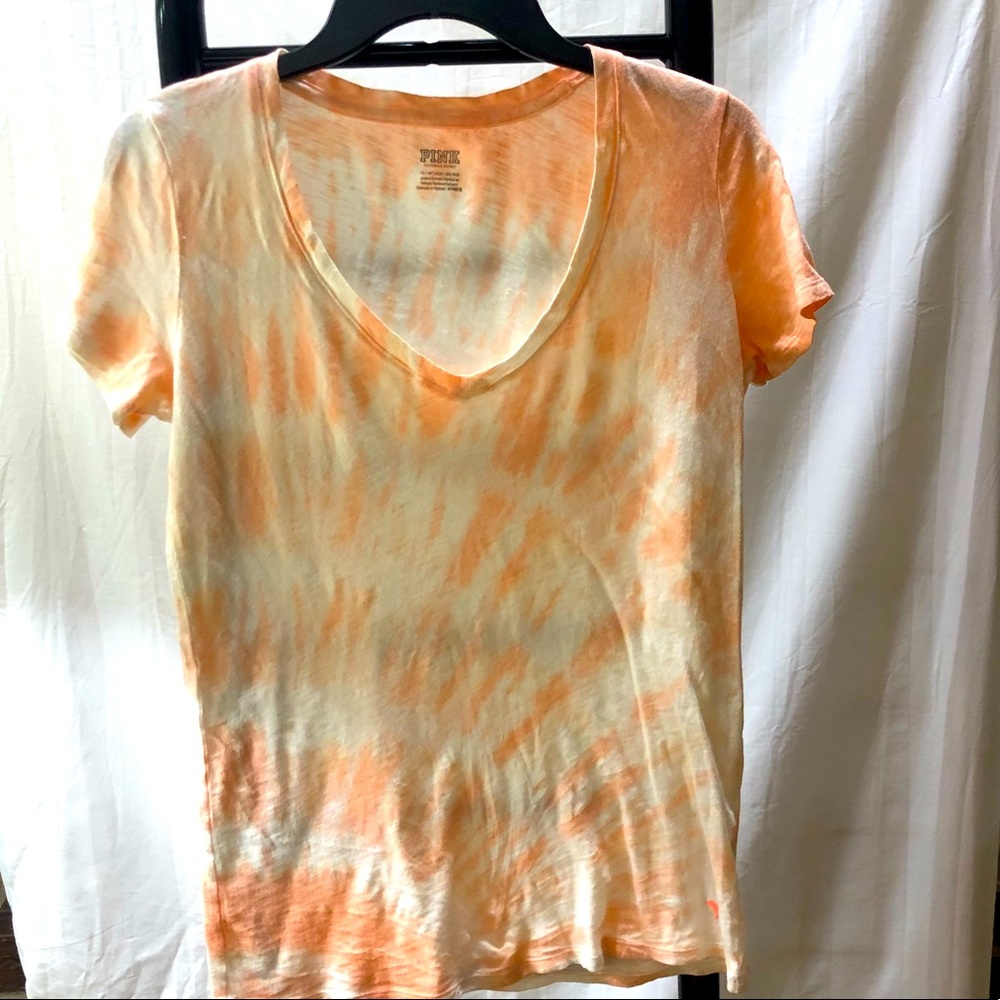PINK ladies tie dyed T-shirt size XS